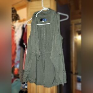 Olive Green Hooded Utility Vest